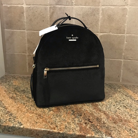 kate spade Handbags - NWT♠️ Kate spade Sammi Black velvet bag♠️